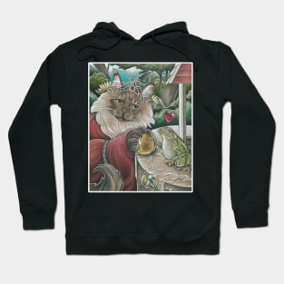 The Frog Princess Cat - Black Outlined Version Hoodie